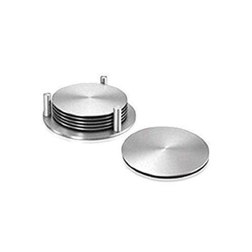 Coaster Round With Stand SS202 Stainless Steel 3.25 Inch