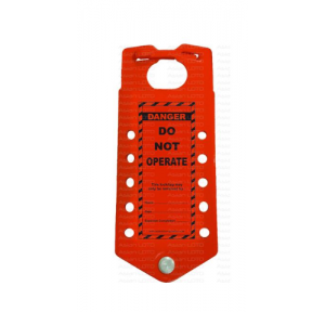 Asian Loto Labels Hasp - Powder Coated With Printed Captions With 10 Holes, ALC-LLH -10