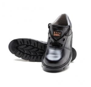 Step Strong High Ankle Black Steel Toe Safety Shoe, Size: 6