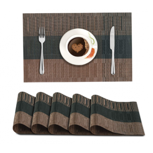 Washable Rectangular PVC Non-Slip Vinyl Table Mats 45 x 30 cm