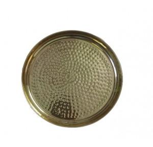 Brass Finish Thali 8 Inch