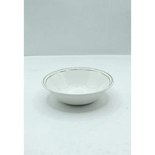 Clay Craft Bowl 4 inch Goldline White Ceramic 185ml