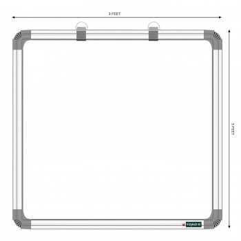 Board Super Deluxe White Smooth Writing Phenolic Surface Cored With 12 mm Particle Non-Magnetic 3 X 3 Feet White