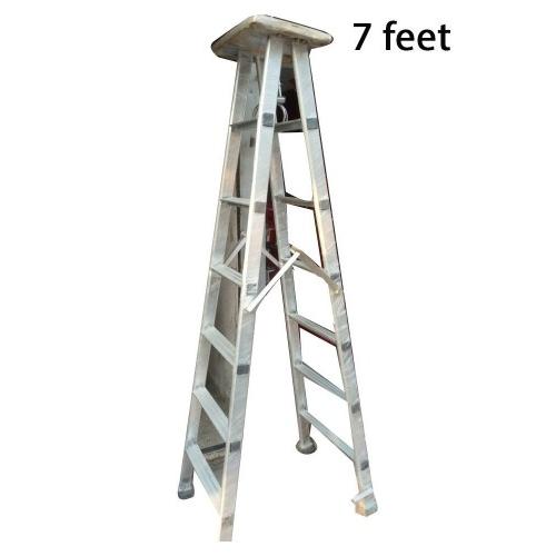 SJ Double Sided With Platform Ladder (Heavy Duty) Aluminum 7 Ft