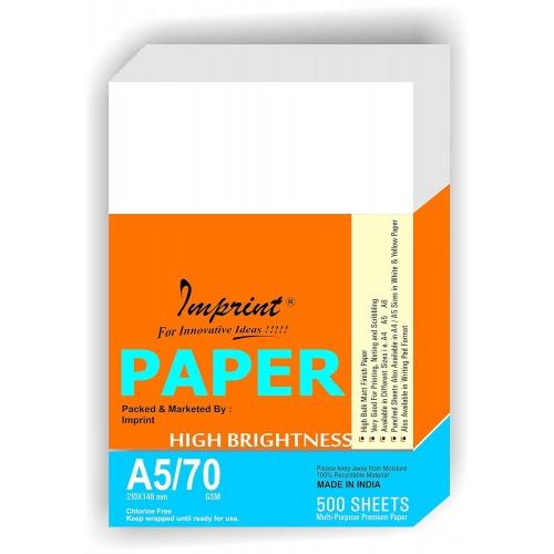 Imprint Copier Paper Multipurpose Printer Paper A5 70 GSM 500 sheets