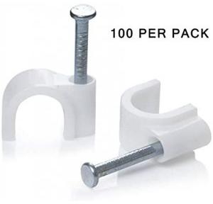 Cable Wire Clips U Clamp Round Pack of 100