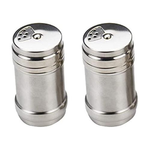 Salt & Pepper Shaker Set Stainless Steel 10L x 8W x 7H cm Pack of 2