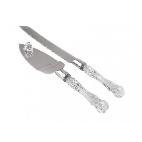 Cake Knife Server 25.5 With Acrylic Handle Blade Length 3 Inches Stainless Steel 31cm