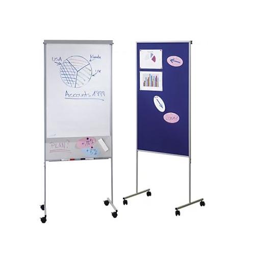 Board Stand With Flip Chart Board Non-Magnetic With Wheel Non-Magnetic 2 X 3 Feet White