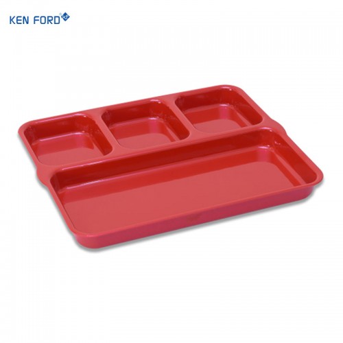 Kenford Tray DCT 1012 (PC) 4 Compartment Rectangle Red Polycarbonate 10 X 12 Inch