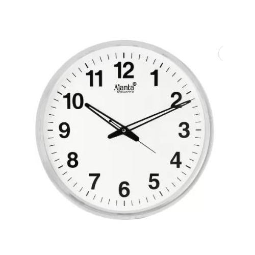 Ajanta Abstract Quartz Wall Clock 397 Size: 32x32x3.5 CM White