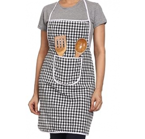 Apron Checkered Cotton Fabric Standard Size