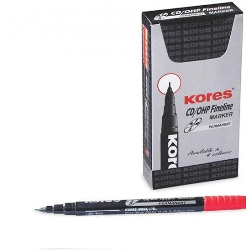 Kores CD DVD Marker Pen Red