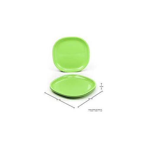 Kenford Polycarbonate Breakfast Plates Square Green Colour 10 X 10 Inch