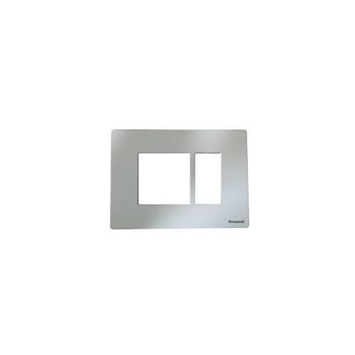 Honeywell Antiquity Metallic Front Plates W26333 Brushed Steel 3 Module (Pack of 5)