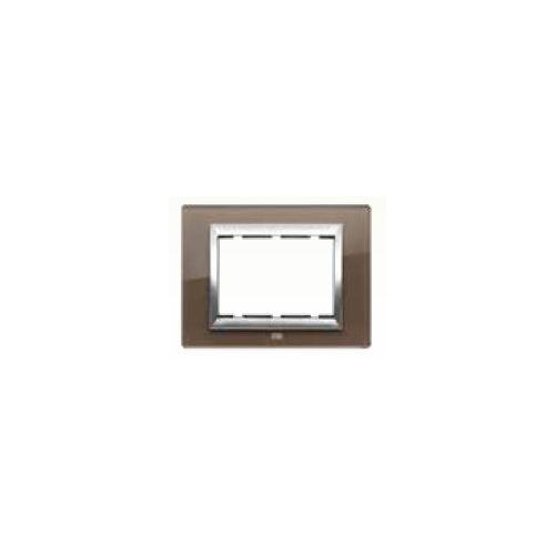 Anchor Roma Classic Vetro Glass Plate 30216GCB 1 Module (Coconut Brown)