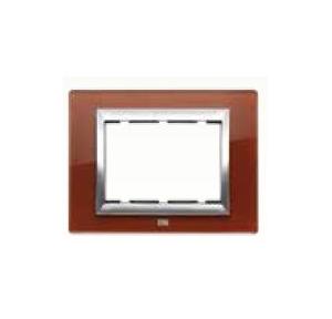 Anchor Roma Classic Vetro Glass Plate 30216GRM 1 Module (Regal Mahogany)