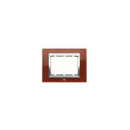 Anchor Roma Classic Vetro Glass Plate 30216GRM 1 Module (Regal Mahogany)