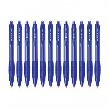 Uni-Ball Click Gel Pen Blue 0.7mm Pack of 12