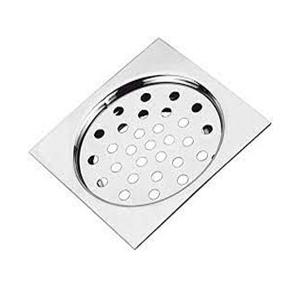 SS Plain Floor Drain Jali 4x4 Inch Square