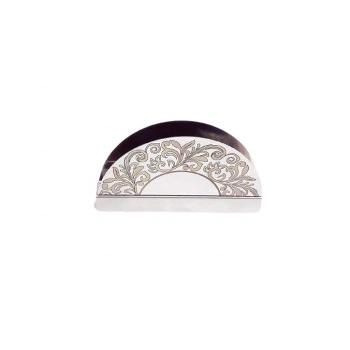 Napkin Holder D Shape Stainless Steel Size: 15 x 2 x 8 cm(6 inches) Colour: Silver