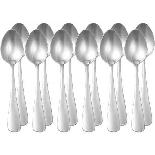 Stainless Steel Table Spoons with Round Edge 18.5 cm 14 Gauge (Pack of 12 Pcs)