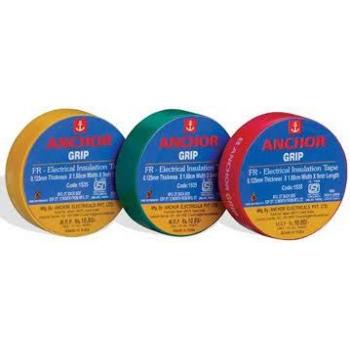 Anchor FR PVC Insulated Electrical Insulation Tape Black, Red, Yellow & Blue 0.125mm x 1.80cm x 7.5 Mtr Pack of 30