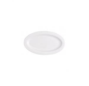 Clay Craft Platter Oval Shaped Ceramic 36x6 cm White