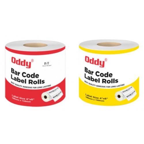 Oddy Chromo Barcode Label Roll BC4X6X1 Size 100x150mm (Pack of 300pcs)