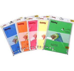 Oddy Color Coated Fluorescent Sheet CCFSA3100 Mix Size A4 80GSM (Pack of 100 Sheets) 5 Col. x 20 Sheets