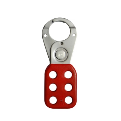 KRM Red Vinyl Molded Coated Hasp Small, Jaw Dia: 25 mm