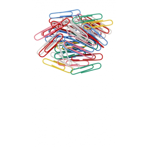 Paper Clip Colored Vinyl Coated 28mm Pack of 50