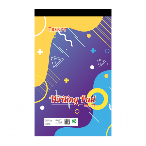 Trendy Writing Pad No 55 Size (1/4) 22 x 27 cm 70 Sheets 58 GSM