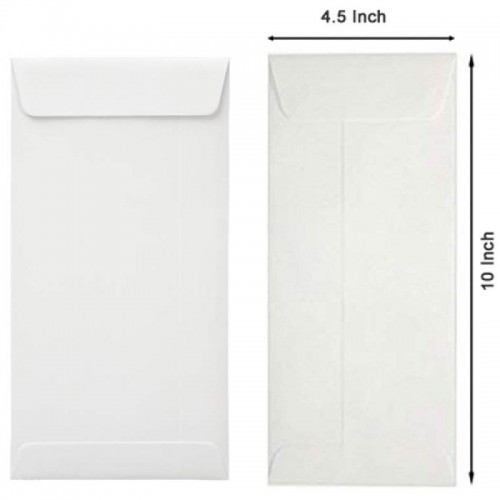 Trendy Envelope White Non-Laminated 60 GSM 10x4.5 Inch Pack of 250