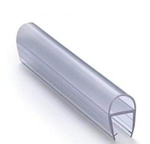 Transparent PVC D Type Seal For Glass Door 12 MM Length 2 Mtr