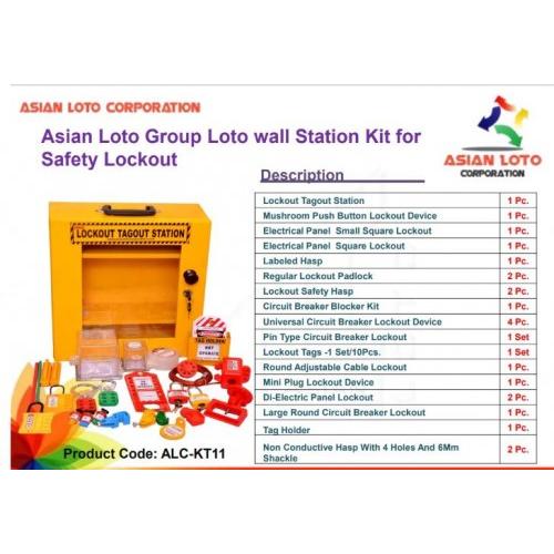 Asian Loto Wall Station Kit  ALC-KT11 for Safety Lockout