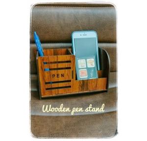 Wooden Pen Stand 8D x 17.5W x 10H cm