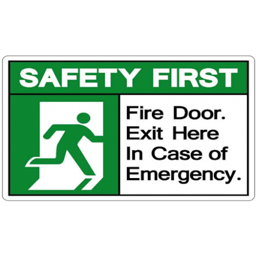 Vinyl Sunboard With Lamination Emergency Exit Door Signage A4 Size Thickness: 3mm