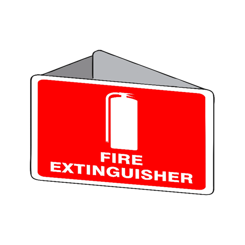 Vinyl Sunboard With Lamination Fire Extinguishers Radium Signage Size: 2 Faces-225x225mm