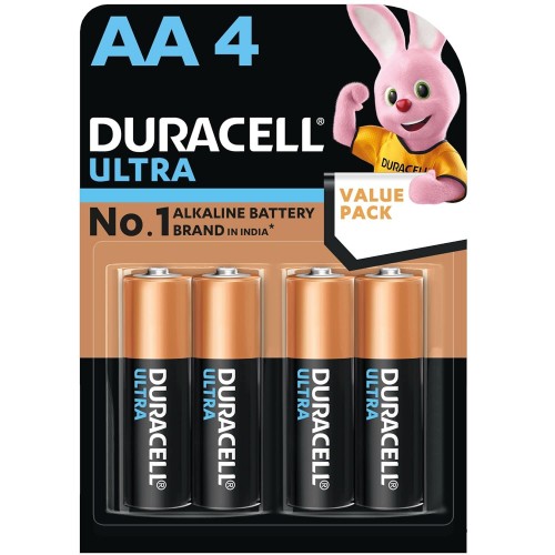 Duracell Alkaline Battery  (Pack of 4 Pcs) AA  1.5V