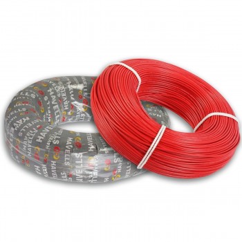 Havells Life Line Single Core FR PVC Insulated Industrial Cables WHFFDNRL12X57 2.5 Sqmm 180 Mtr (Red)