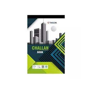 Trison Challan Book 1/8 14 x 22 cm 150 Sheets | 50 Printed + 50 Printed 2nd copy + 50 Plain  65 GSM (Upper) | 60 GSM (Lower)