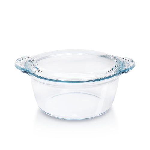 Borosil Round Casserole With Flat Lid 2 Ltr