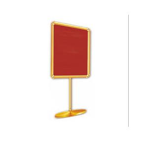 Welcome Board Brass Stand With Single Pole Red Back Fabric 2x3 Ft With Alphabets 1Inch Set of 2 Capital letters (A-Z) 100 Pcs/Set