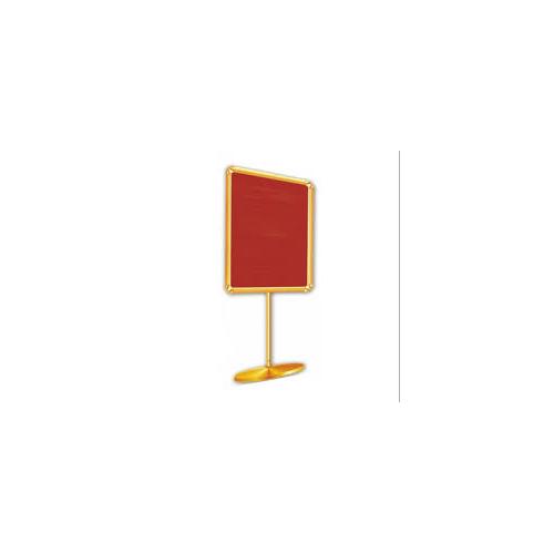 Welcome Board Brass Stand With Single Pole Red Back Fabric 2x3 Ft With Alphabets 1Inch Set of 2 Capital letters (A-Z) 100 Pcs/Set