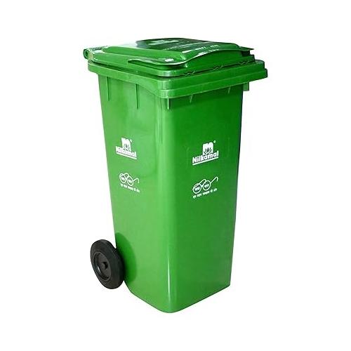 Nilkamal Wheel Garbage Dustbin WB-240 Green Plastic 240 Ltr