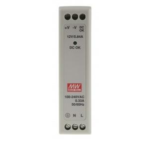 Mean Well  DIN Rail Power Supply 12V 0.84A MDR-10-12 AC to DC