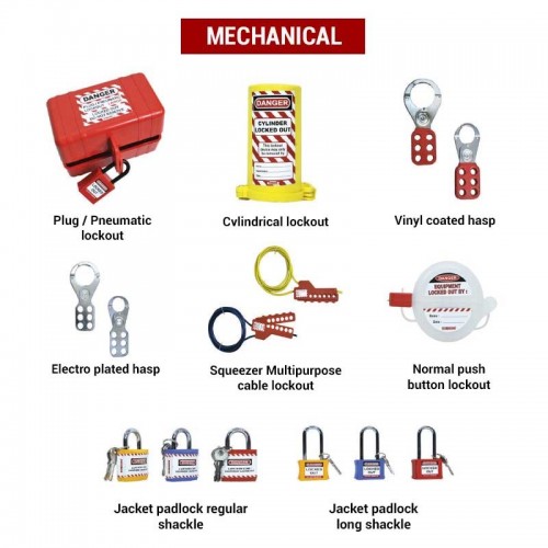 Asian Loto Lock Out Tag Out Kit (Plug Lockout, Cylindrical Lockout, Cable Lockout, Push Button Lockout, Jacket Padlock Regular Shackle, Jacket Padlock Long Shackle, Hasp)