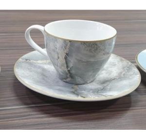 Devnow Cup and Saucer Tea/Coffee Grey Ceramic 250ml