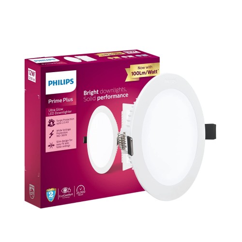 Phillips LED Panel Ceiling Light 12W Round AP Plus Ultra Glow LED DL Recessed 6500K